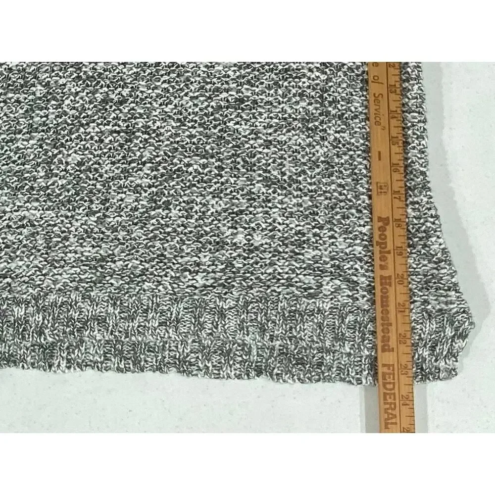Aeropostale Womens Sweater Size‎ XL (Medium) Gray White Marled Scoop Neck